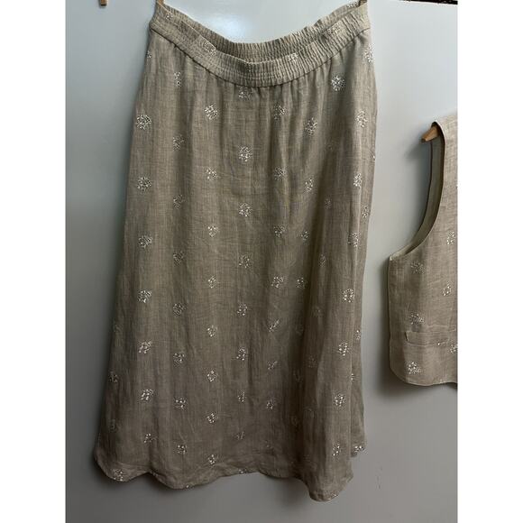 Vntg Talbots Talbots Skirts | Talbots Linen Midi Skirt And Blouse Size 10 - Picture 3 of 6